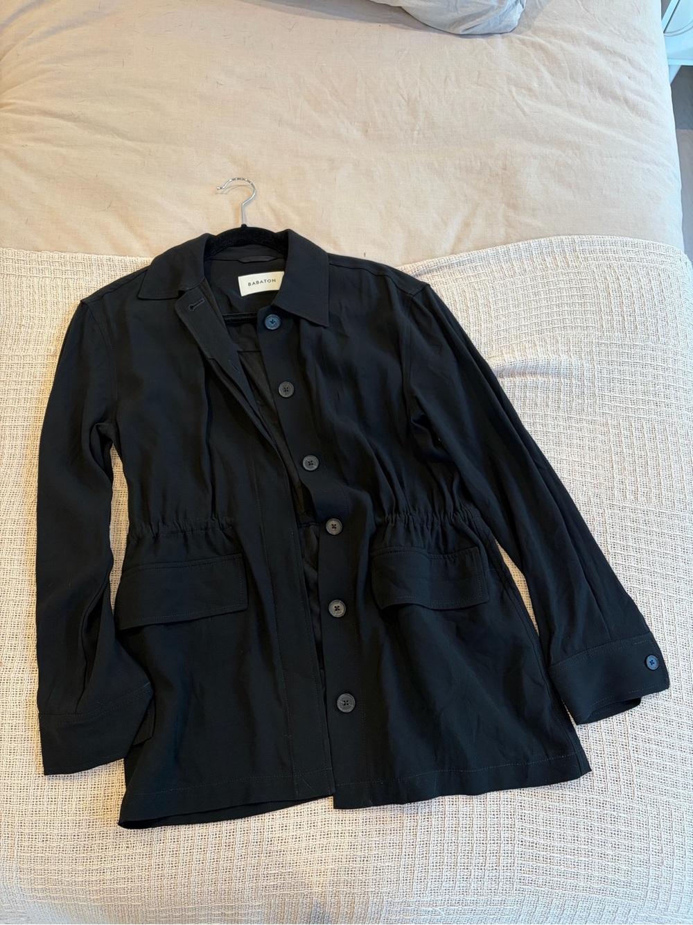 Babaton Black Utility Jacket with Front Pockets - BABATON DIVEST JACKET